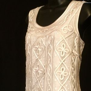 90s Ivory Ribbon Crochet and Chiffon Gown  VS167